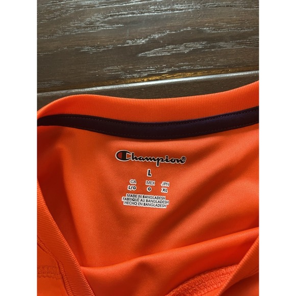 Champion Clemson Tigers Long Sleeve T Shirt Purple Large Athletic Wear - Picture 5 of 5